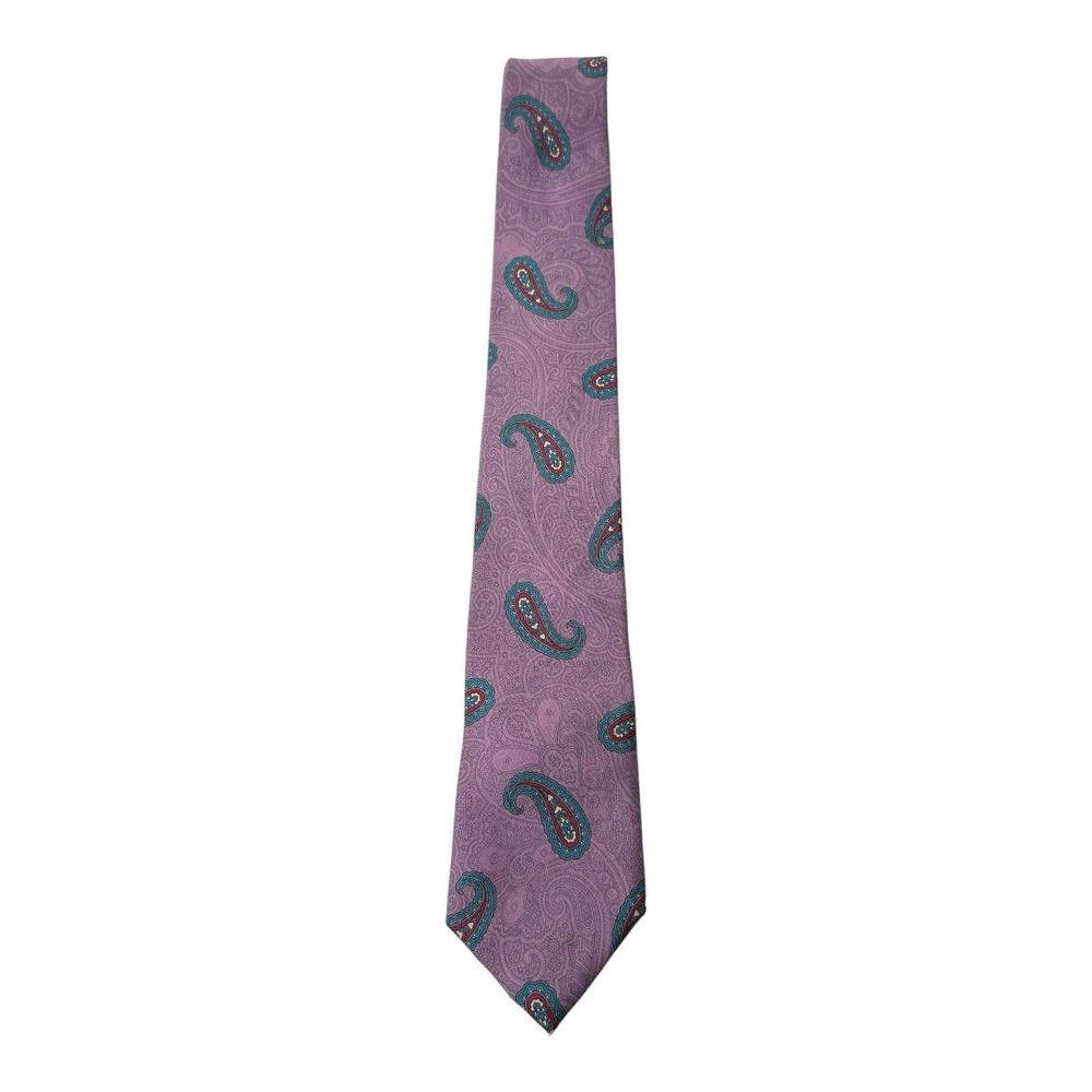 GANT Men's Purple Paisley 100% Silk Neck Tie Teal Burgundy Designer Classic